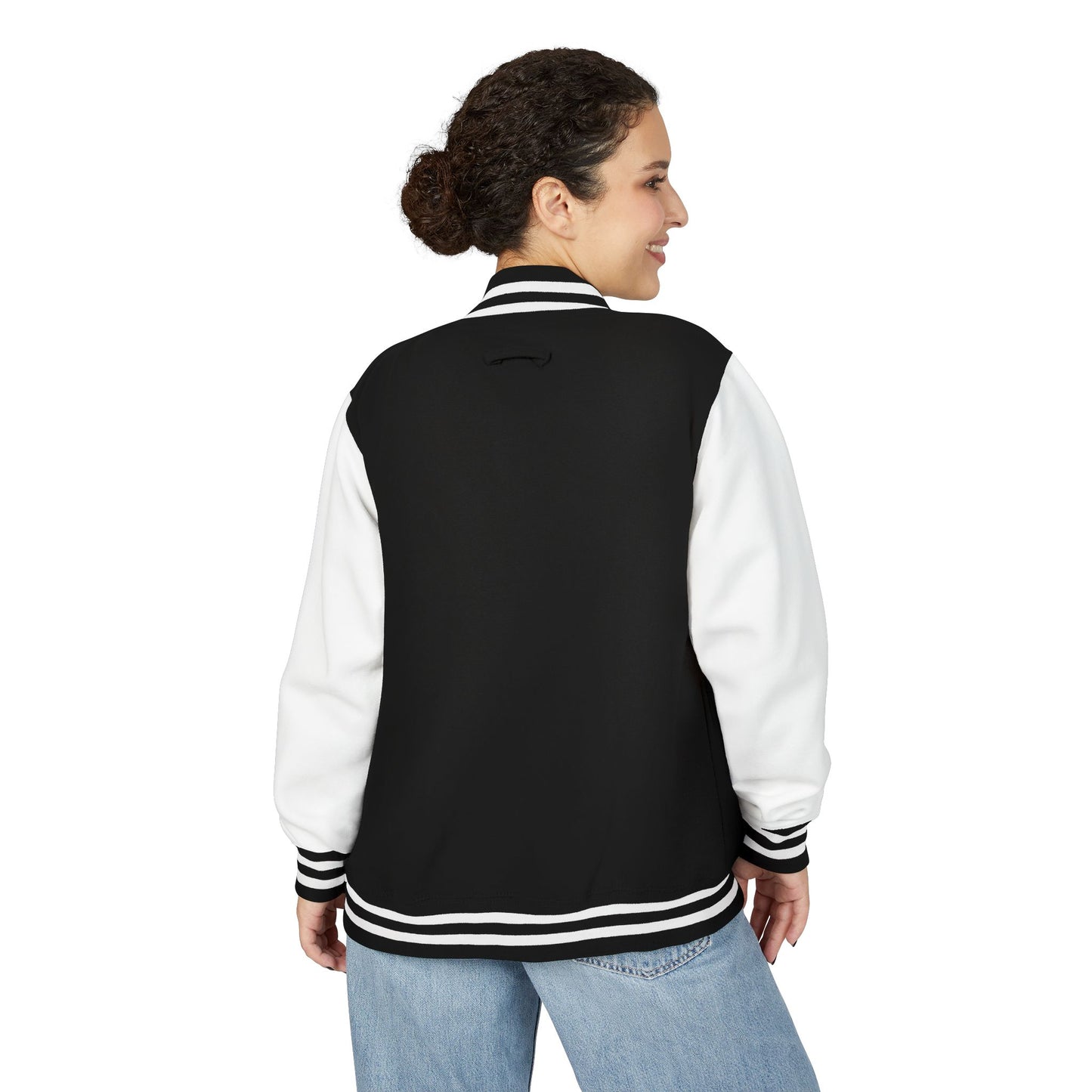 Retro Sunset Letterman Jacket - Unisex Heavyweight Varsity Style